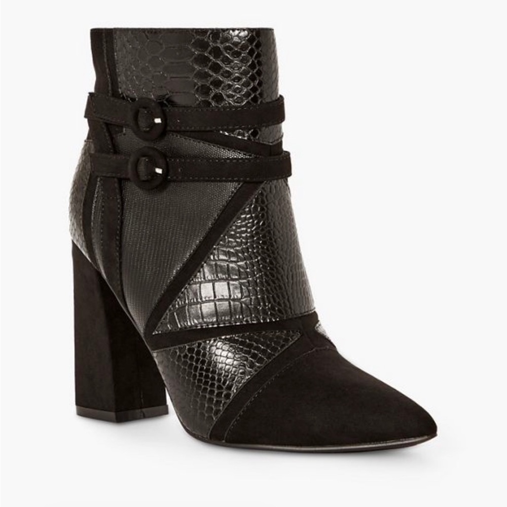 Alder Patchwork Heeled Bootie Sz 11